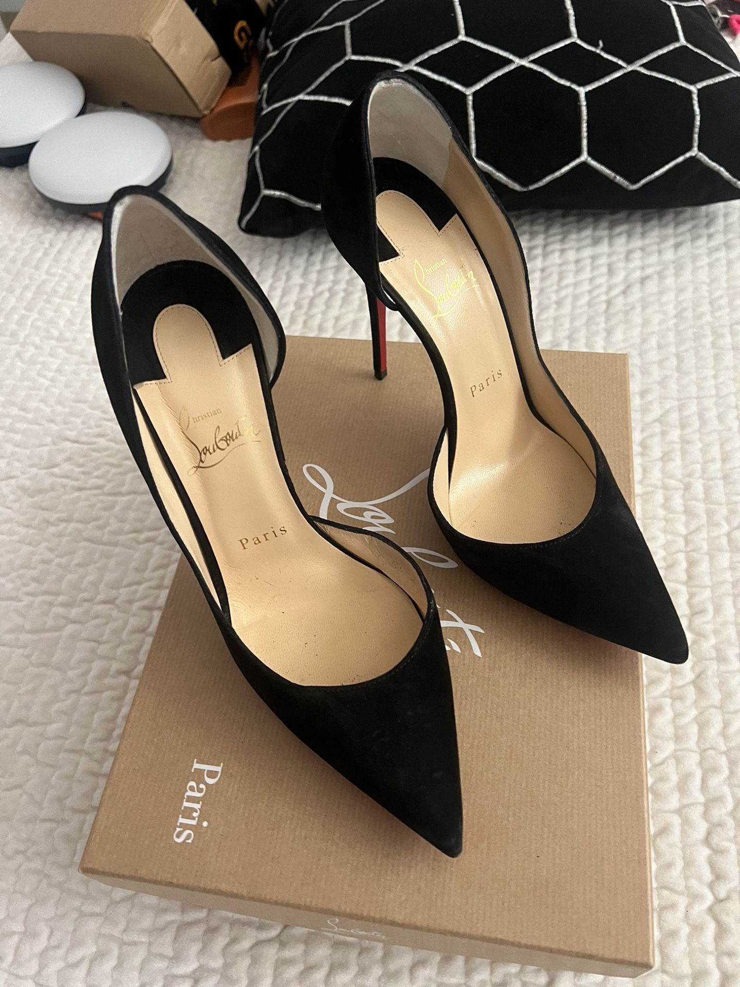christian louboutin heels iriza veau velour Women s shoes