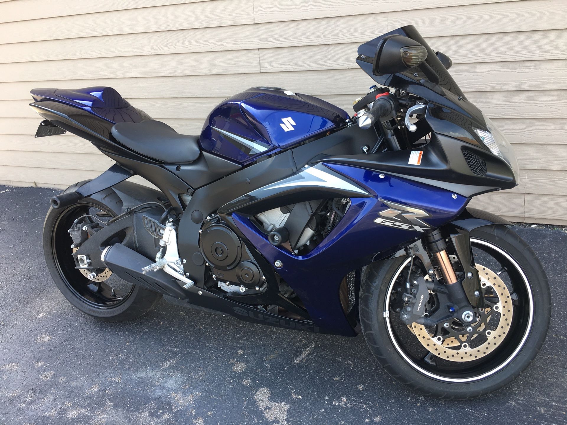 2007 Suzuki gsxr GSX-R 750 motorcycle Black midnight blue