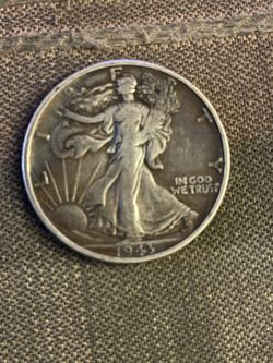 1943 Beautiful NATURAL Rainbow Toned S Walking Liberty  Half Dollar Coin (makeAoffer)