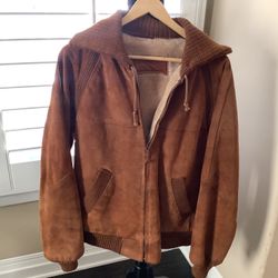 Vintage 1970s William Barry Suede Leather Jacket Western Size 38 Made In USA