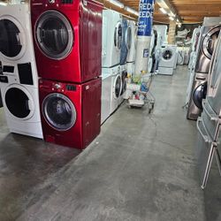 Blow Out Sale Warehouse Full Like Brand New lightly used Washer Dryer Refrigerator Oven Stove Stackable Free Warranty Free Financing Available 90day T
