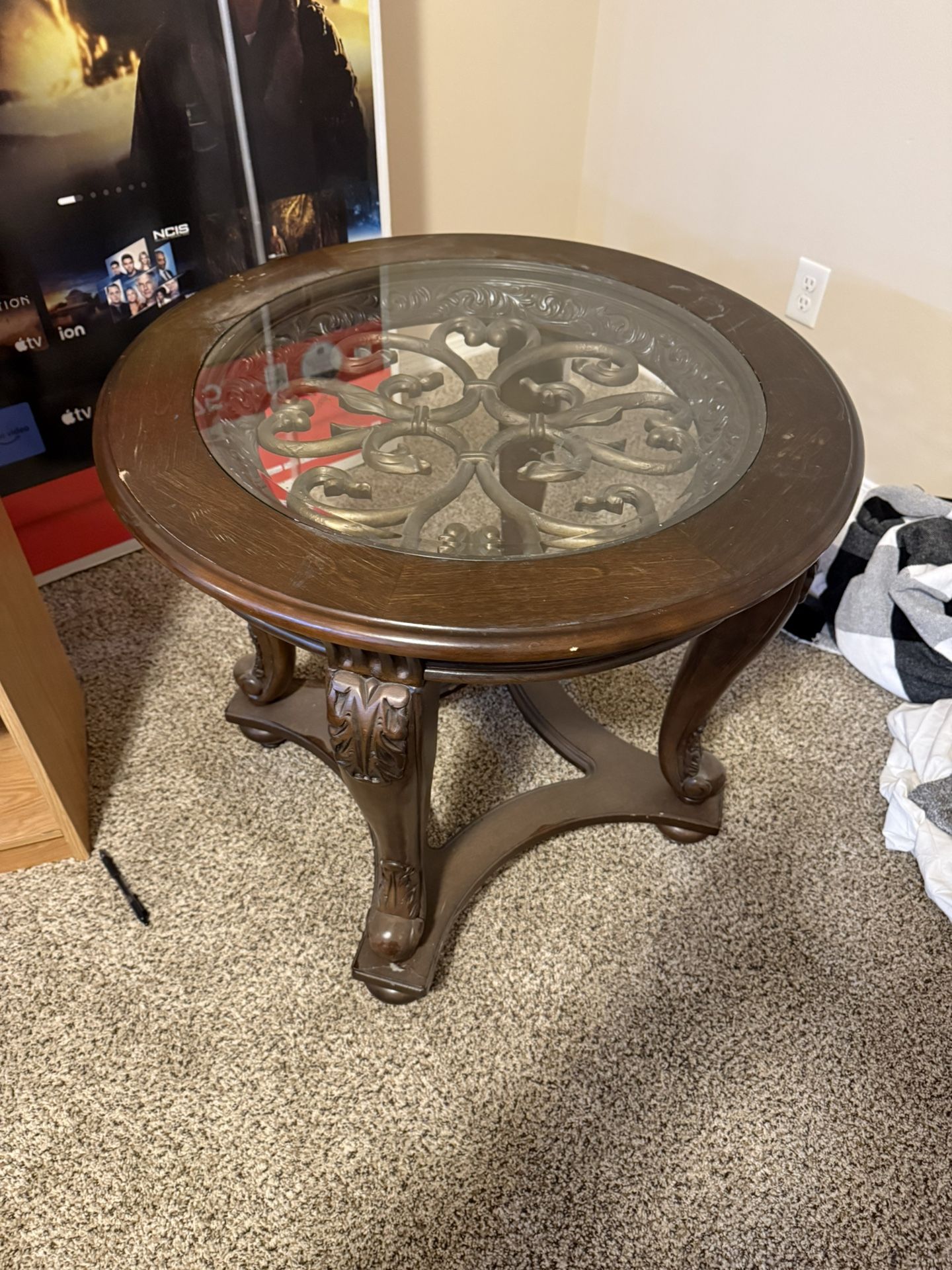 Heavy Round End Table