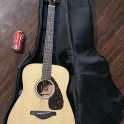 Yamaha guitar FG700s and Road Runner soft padded guitar case gig bag with Backpack