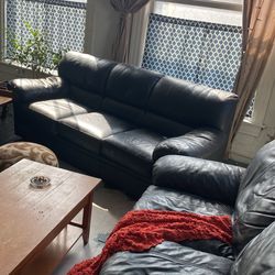 Leather Studio Couches And Chair