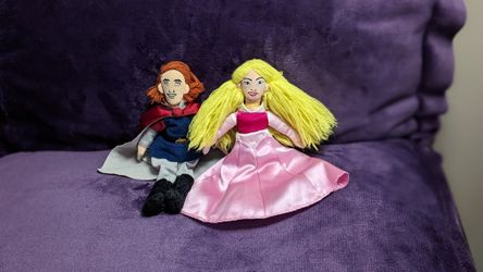 Disney Store Vintage Sleeping Beauty Bean Bag Plush Lot Of 2 Used