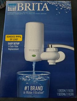 BRITA FF-100 Faucet Mount Water Filter System White 100 gal Lead/Chlorine