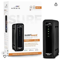 arris surfboard ac1600 dual band router with 16x4 docsis 3.0 cable modem black 