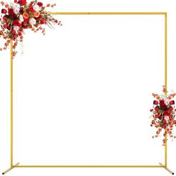Gold Wedding Arch Backdrop Stand Square 