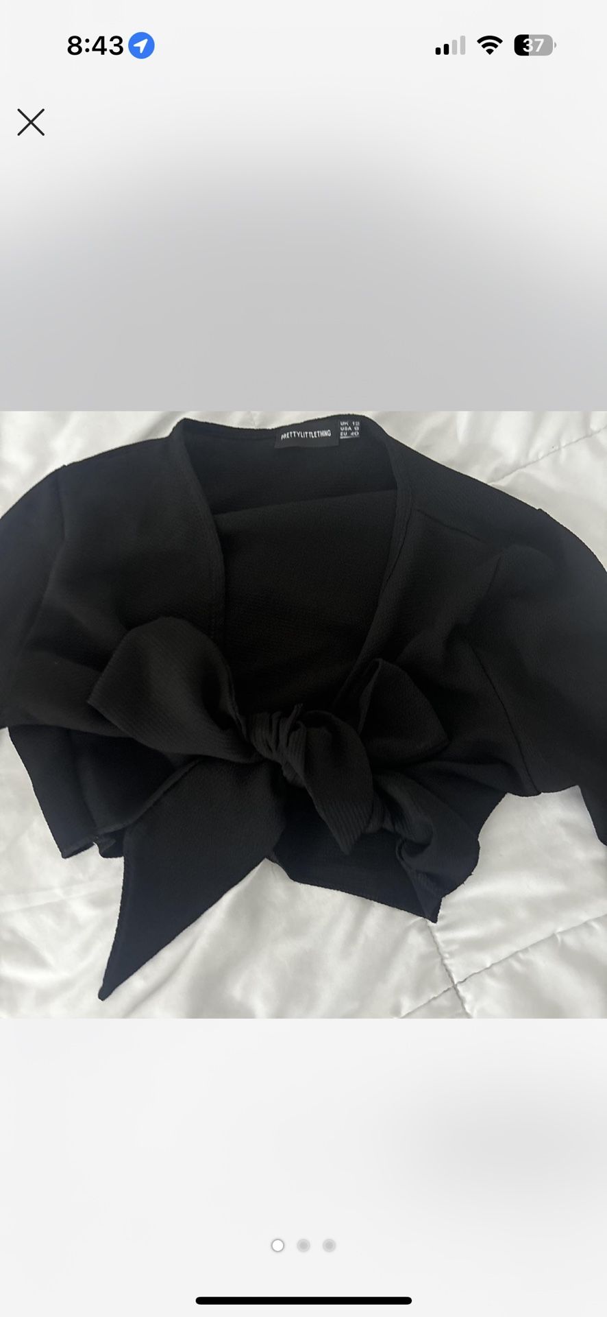 PLT crop top with bow twist