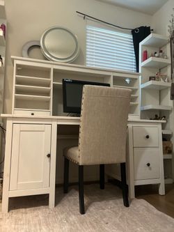 Ikea Desk with hutch and chair