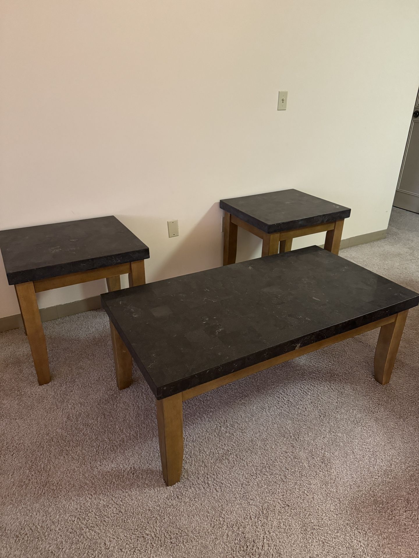 Black Granite/Marble 3-piece set (Steve Silver Co.)