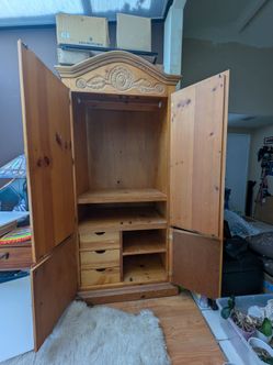 Wooden, Rustic Armoire