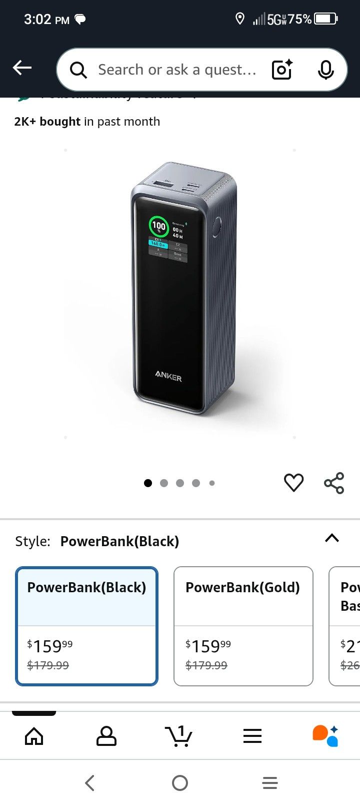 Anker Prime Power Bank, 27,650mAh 3-Port 250W Portable Charger for Travel, TSA-Approved, Smart App, for MacBook Pro/Air, iPhone 16/15/14 Series, Samsu