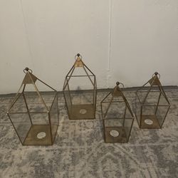 Gold Candle Lanterns