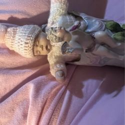 Vintage Bisque Baby in Antique Victorian Shoe