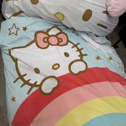 Sanrio Hello Kitty Oversized Floor Lounger for Kids,Soft Plush Chair with Pillow and Cushion,Comfortable Portable Nap/Play Mat
