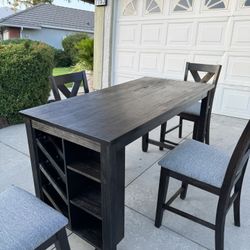 Rustic Dining Table With 4 Chairs 