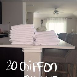 White Chiffon Table Runners