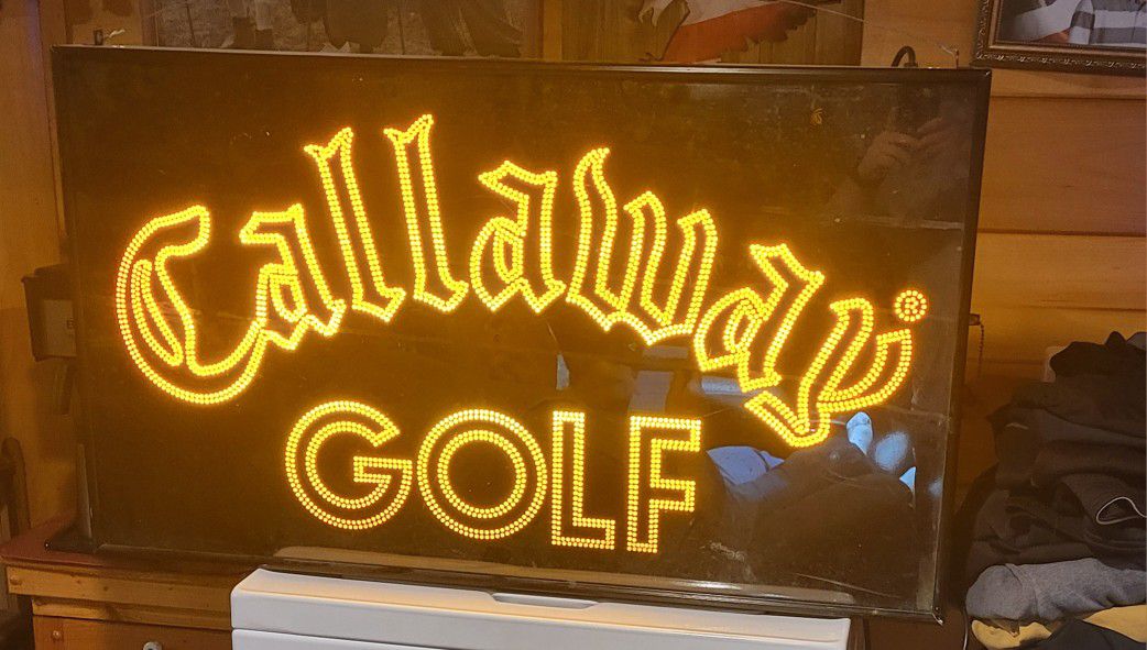 Vintage 2-sided Lighted Calloway Golf Sign