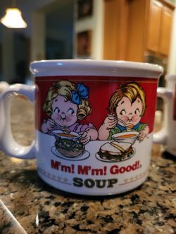 Campbell kids mugs perfect set up for from  1993 Perfect very heavy westwood