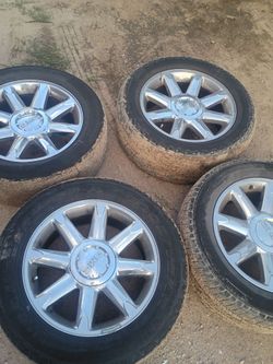 GMC Chrome Wheels with Tires Set of 4