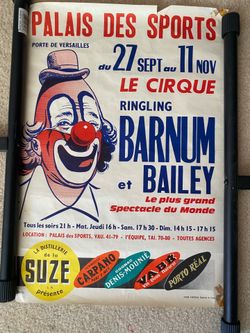 Original Circus Poster from 1960’s France