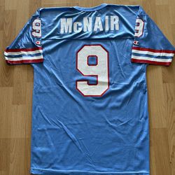 Vintage 90s Champion Steve McNair Houston Oilers #9 Football NFL Jersey