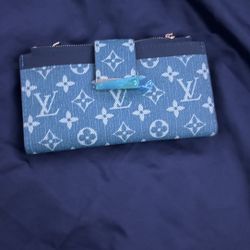 Blue Monogram Wallet