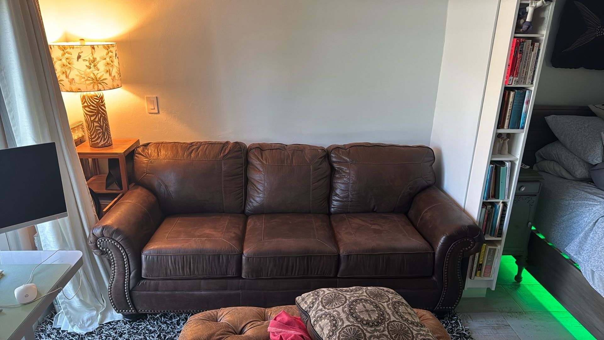 Leather Look Microfiber Full Size Couch