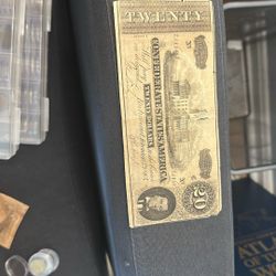 Confederate states of america 20 dollar bill 