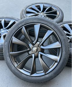 19” Tesla Model 3 factory wheels and tires Satin black new