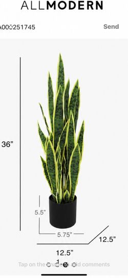 36" Artificial Sansevieria Snake Plant (read description before messaging me)