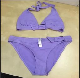 Etam purple 2 piece bikini swimsuit