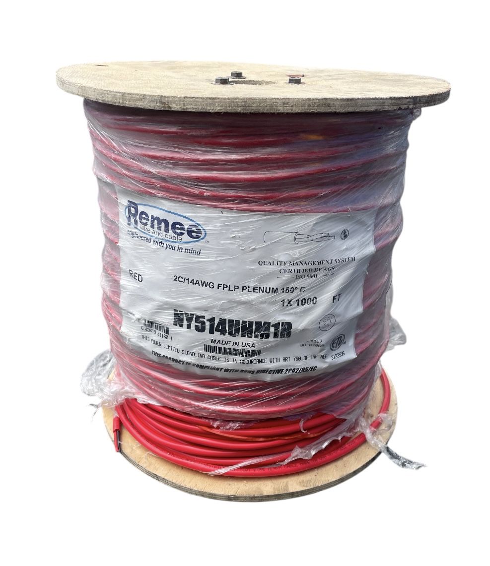 π¦ NEW Remee NYC Fire Alarm Cable β 1000β Reel β 2C/14AWG FPLP PLENUM β $500(Little Ferry, NJ)