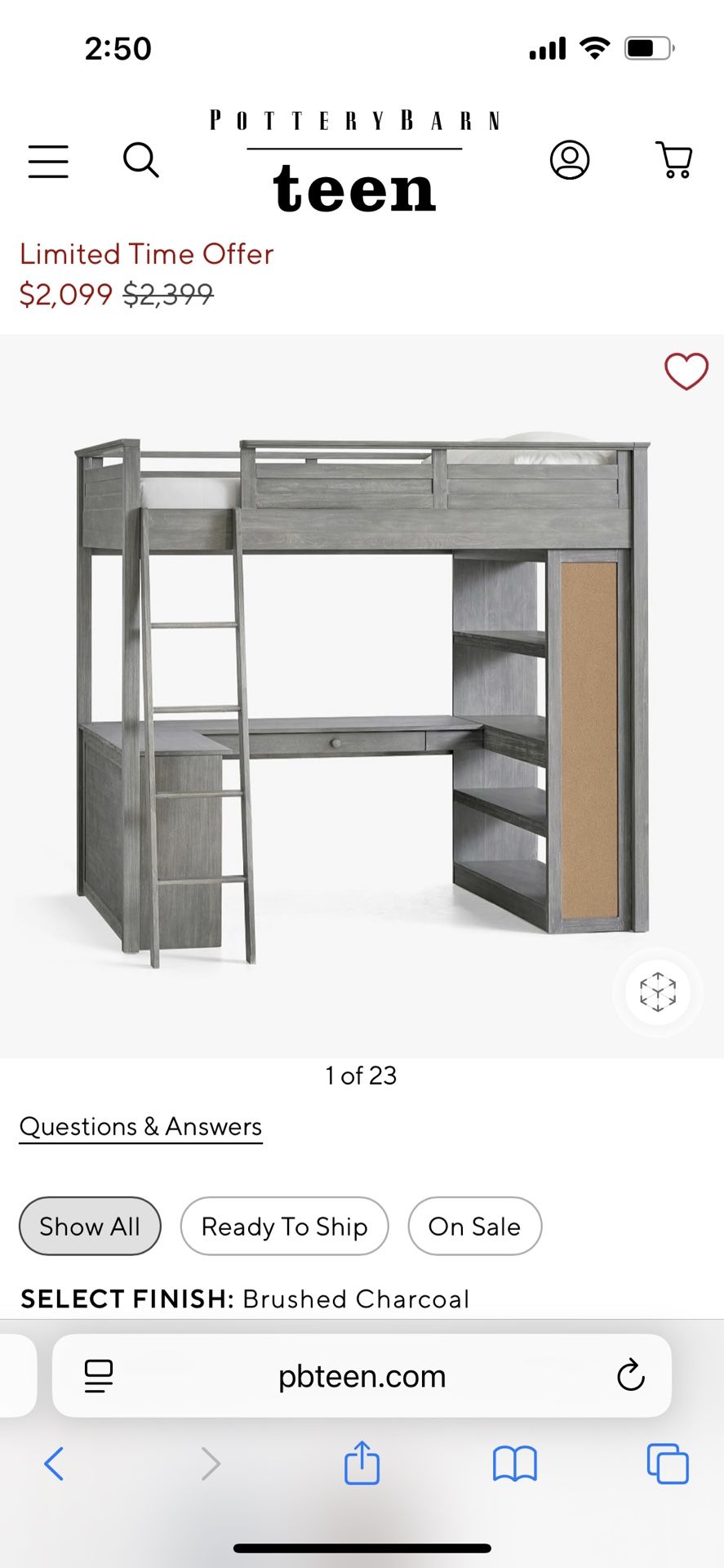 Pottery Barn Loft Bed