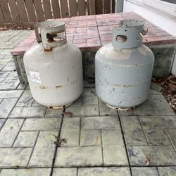 2 Propane Tanks $55 For Both Today 