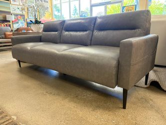 Pewter Modern Track Arm 3-Seat Sofa