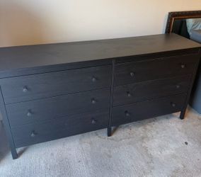 IKEA Black 6 Drawer Dresser