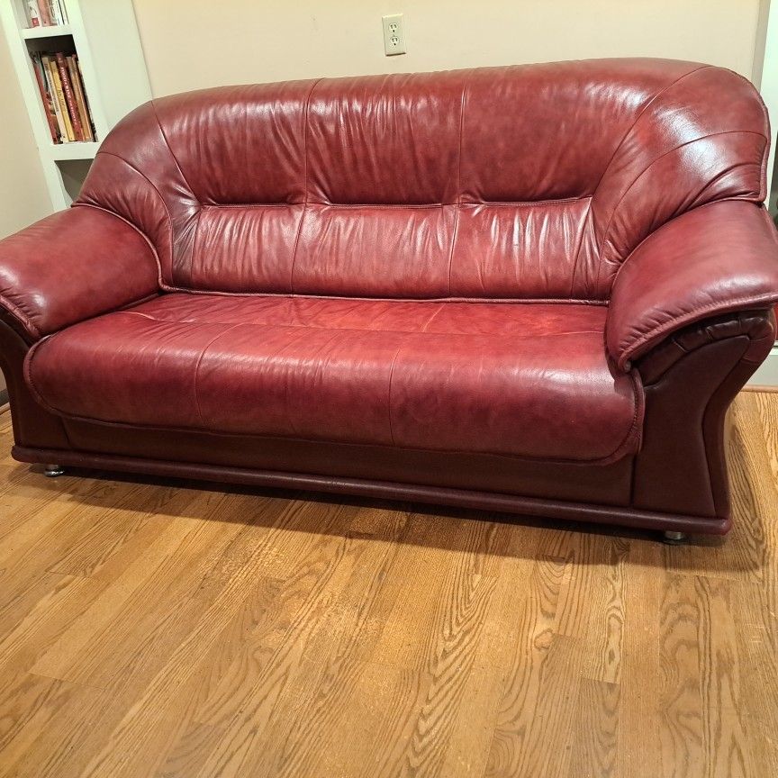 Re Leather (Faux) Sofa And Loveseat