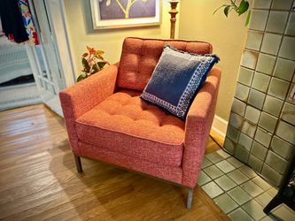 Rustic Orange Accent Chair