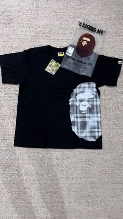 Plaid Print Bape Tee M