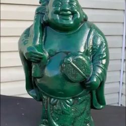 The Green Standing Buddha Statue