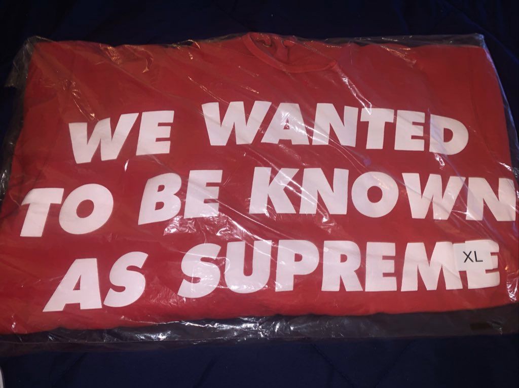 Supreme red known as hoodie XL new