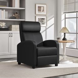 Recliner In Black New 