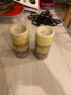 Set of brown candles