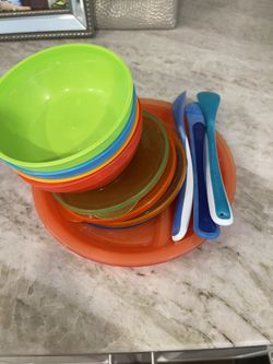 Toddler Plate And bowl Storage Set