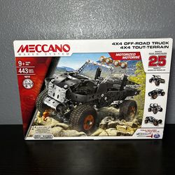 Meccano Maker System Motorized 4x4 Off-Road Truck – 443 Pieces – Builds 25 Models STEM Set