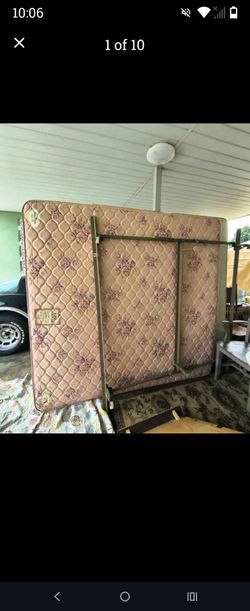 Pink floral vintage king bed set with golden headboard