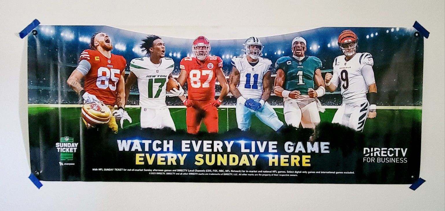 GEORGE KITTLE NFL Football Vinyl Banner 2x5ft TRAVIS KELCE Joe Burrow - NEW