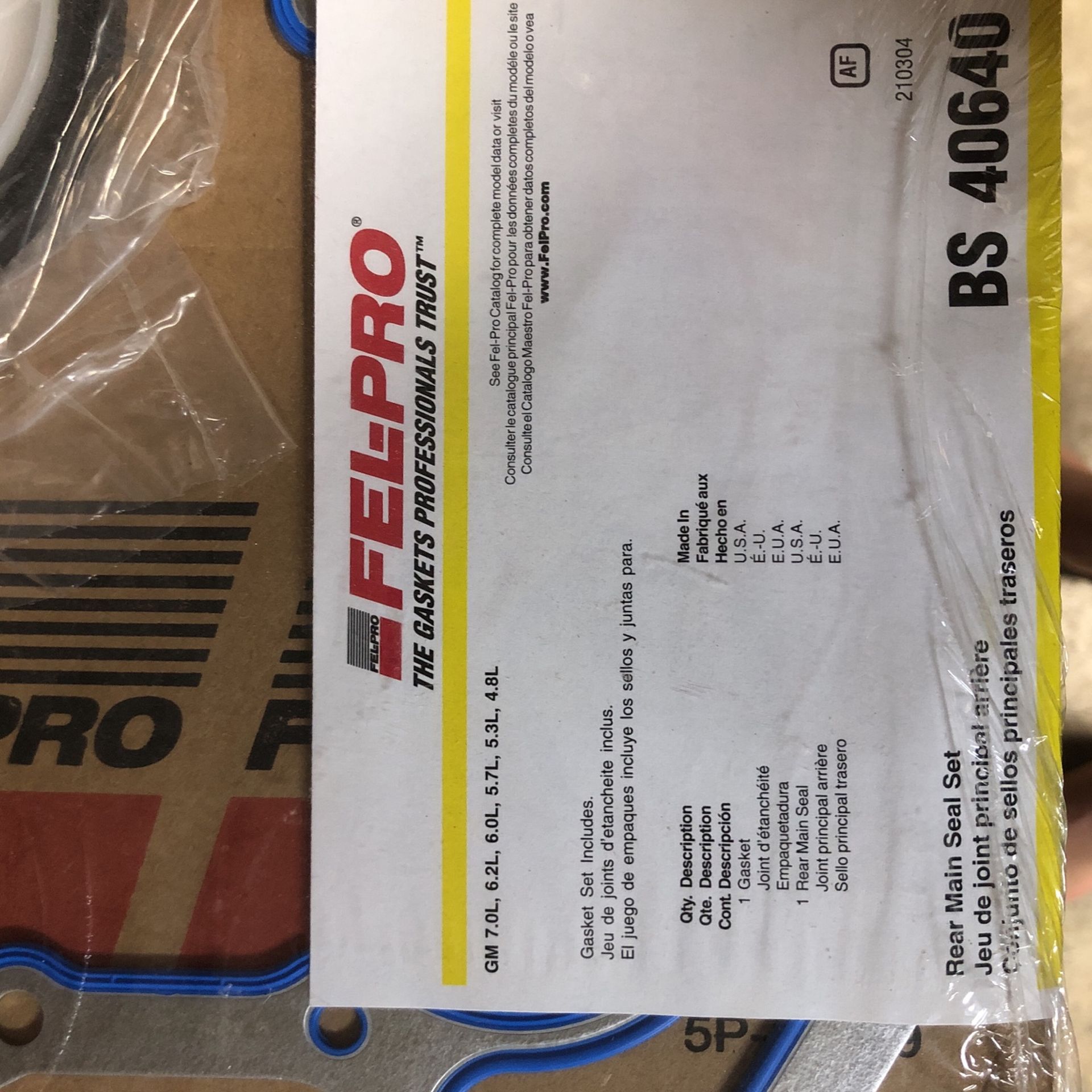 2006 Trailblazer Rear Main Seal And Gasket